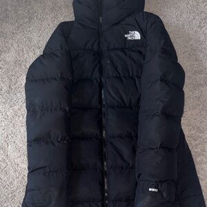 SOLD!  The North Face Women's Black Hooded Puffer Coat
